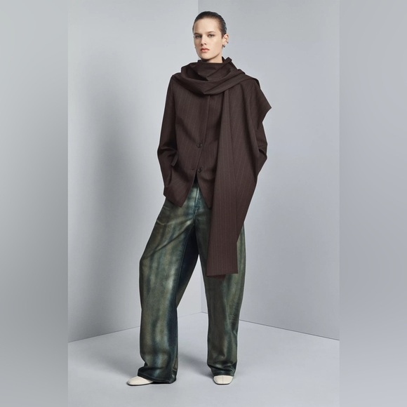 Zara Denim - ZW COLLECTION MID-RISE BARREL LEG LIMITED EDITION JEANS